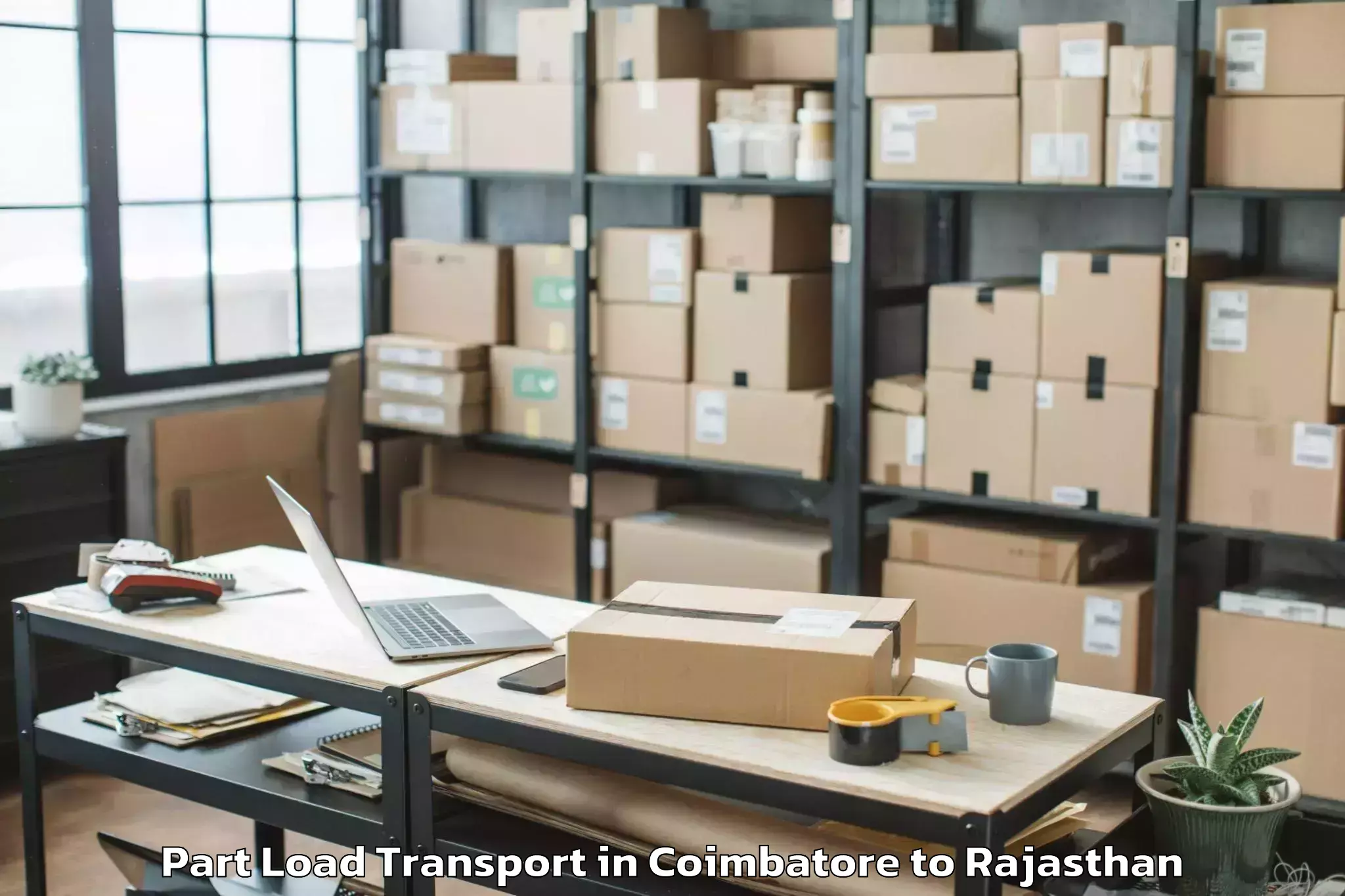 Book Coimbatore to Fatehpur Sikar Part Load Transport Online